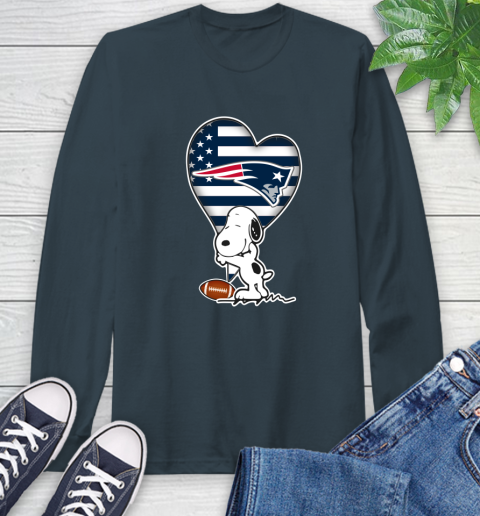 New England Patriots NFL Football The Peanuts Movie Adorable Snoopy Long Sleeve T-Shirt 8