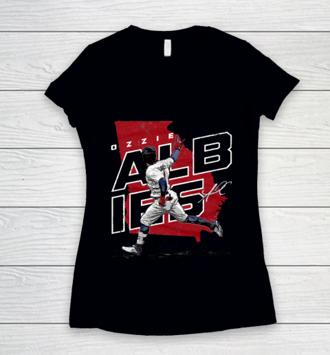 Ozzie Albies Atlanta Women's V-Neck T-Shirt