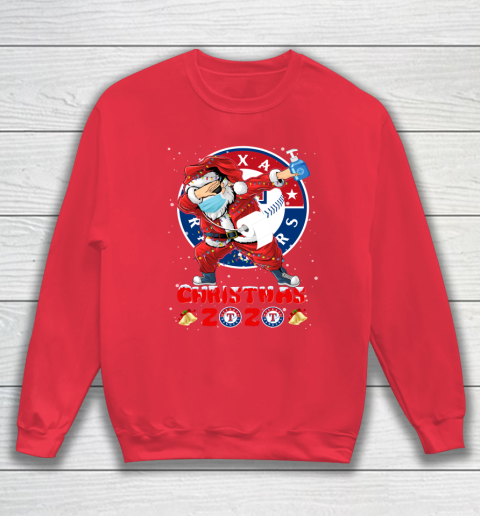 Texas Rangers Funny Santa Claus Dabbing Christmas 2020 MLB Sweatshirt 7