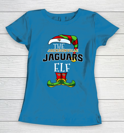 Jacksonville Jaguars Christmas ELF Funny NFL Women's T-Shirt 6