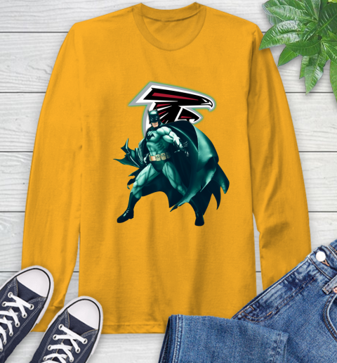 NFL Batman Football Sports Atlanta Falcons Long Sleeve T-Shirt 3