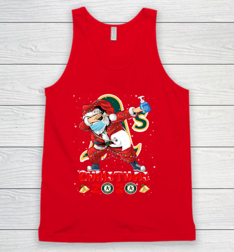 Oakland Athletics Funny Santa Claus Dabbing Christmas 2020 MLB Tank Top 5