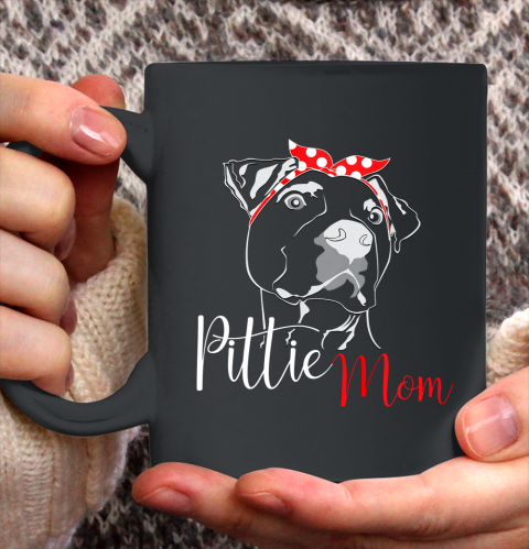 Dog Mom Shirt Pittie Mom T Shirt American Pitbull Shirt Dog Lover Ceramic Mug 11oz