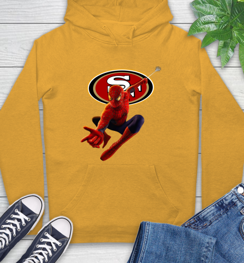 NFL Spider Man Avengers Endgame Football San Francisco 49ers Hoodie 3