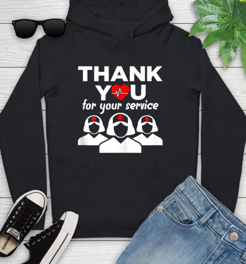 Nurse Shirt Thank You For Your Service  Registered Nurse RN ER Pandemic Shirt Youth Hoodie