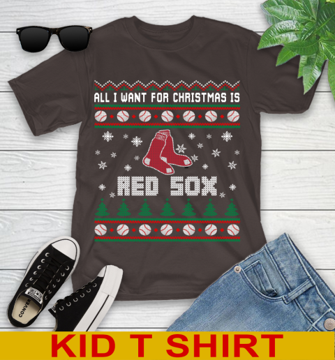 MLB All I Want For Christmas Is Boston Red Sox Baseball Sports 102