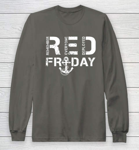 On Fridays We Wear Red Friday Military Navy Soldiers Long Sleeve T-Shirt 5