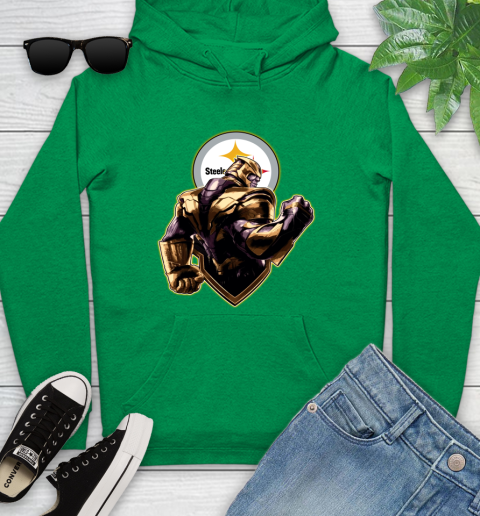NFL Thanos Avengers Endgame Football Sports Pittsburgh Steelers Youth Hoodie 7