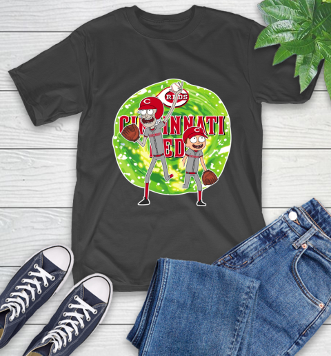 MLB Cincinnati Reds Rick And Morty Baseball Sports T-Shirt 2