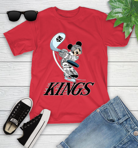 NHL Hockey Los Angeles Kings Cheerful Mickey Mouse Shirt Youth T-Shirt 10