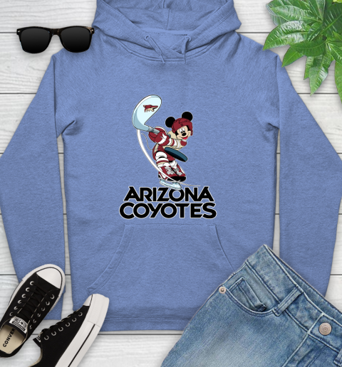 NHL Hockey Arizona Coyotes Cheerful Mickey Mouse Shirt Youth Hoodie 11