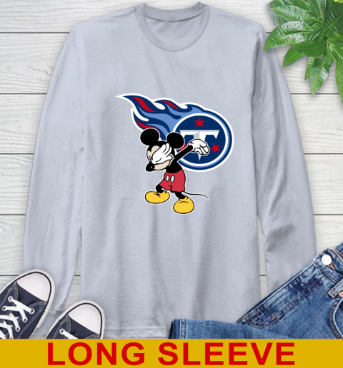 Tennessee Titans NFL Football Dabbing Mickey Disney Sports Long Sleeve T-Shirt 6