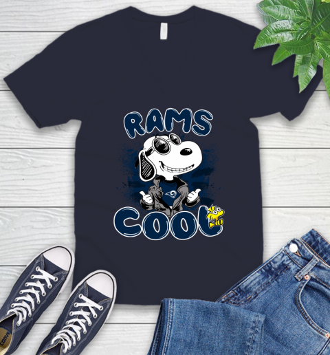 NFL Football Los Angeles Rams Cool Snoopy Shirt V-Neck T-Shirt 2