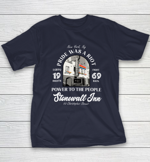 Stonewall Inn LGBTQ History Pride Was A Riot Gay Pride Month Youth T-Shirt 2