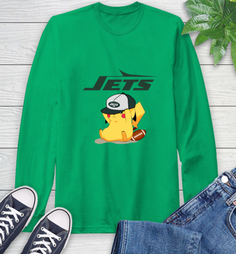 NFL Pikachu Football Sports New York Jets Long Sleeve T-Shirt 7