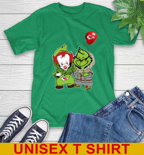 Kansas City Chiefs Baby Pennywise Grinch Christmas NFL Football T-Shirt 7