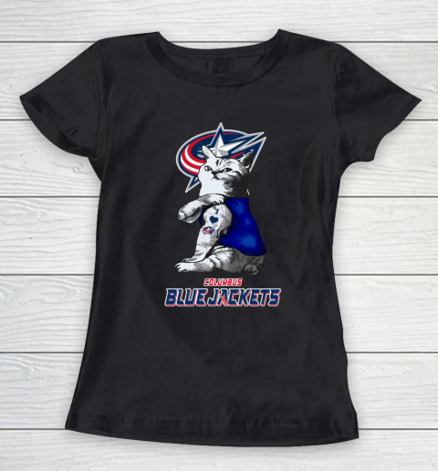 NHL My Cat Loves Columbus Blue Jackets Hockey Women's T-Shirt