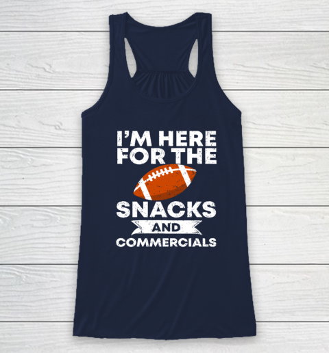 Snacks And Commercials Funny Football Bowl Racerback Tank 5