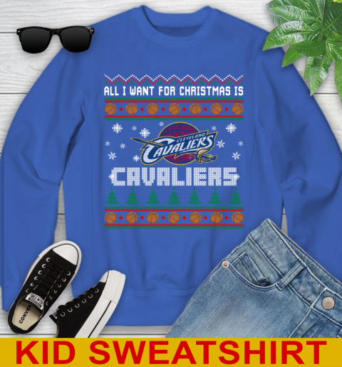 NBA All I Want For Christmas Is Cleveland Cavaliers Basketball Sports 114