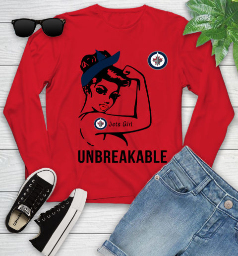 NHL Winnipeg Jets Girl Unbreakable Hockey Sports Youth Long Sleeve 8