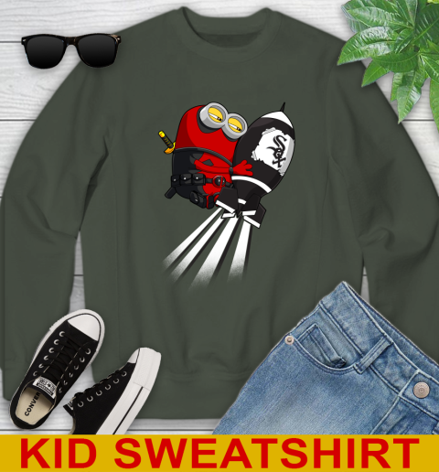 MLB Baseball Chicago White Sox Deadpool Minion Marvel Shirt Youth Sweatshirt 8