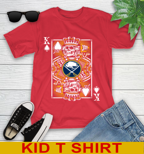 Buffalo Sabres NHL Hockey The King Of Spades Death Cards Shirt Youth T-Shirt 11