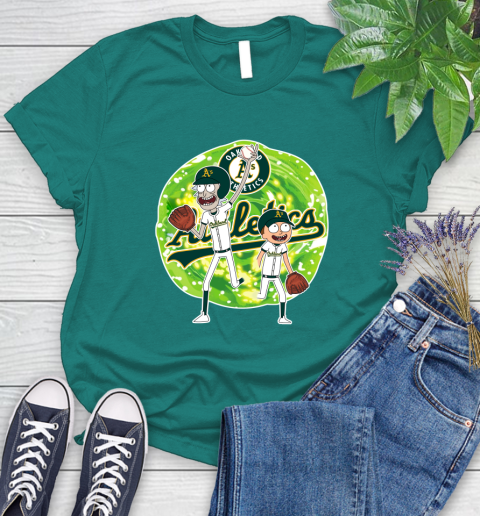 MLB Oakland Athletics Rick And Morty Baseball Sports Women's T-Shirt 12