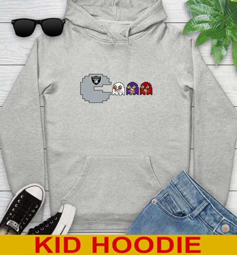 Oakland Raiders NFL Football Pac Man Champion Youth Hoodie