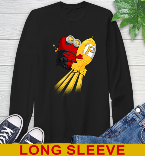 MLB Baseball Pittsburgh Pirates Deadpool Minion Marvel Shirt Long Sleeve T-Shirt