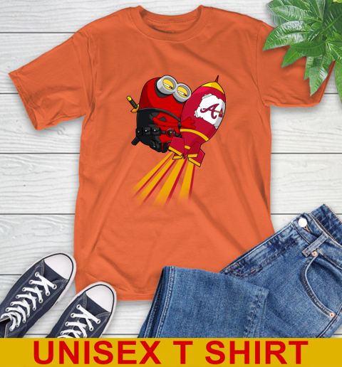 MLB Baseball Atlanta Braves Deadpool Minion Marvel Shirt T-Shirt 4