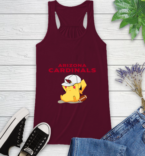 NFL Pikachu Football Sports Arizona Cardinals Racerback Tank 3