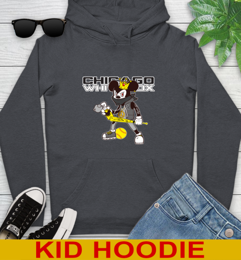 Chicago White Sox MLB Baseball Mickey Peace Sign Sports Youth Hoodie 9