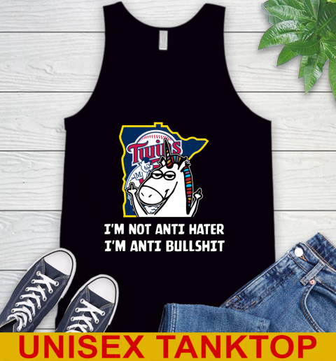 Minnesota Twins MLB Baseball Unicorn I'm Not Anti Hater I'm Anti Bullshit Tank Top 3 Minnesota Twins MLB Baseball Unicorn I'm Not Anti Hater I'm Anti Bullshit Tank Top - Image 3