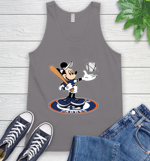 MLB Baseball San Diego Padres Cheerful Mickey Disney Shirt Tank Top 7