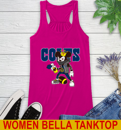 Indianapolis Colts NFL Football Mickey Peace Sign Sports Racerback Tank 8
