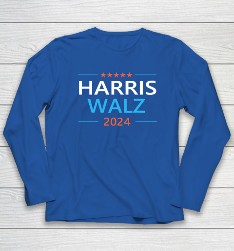 Harris Walz 2024 For President Patriotic Kamala Democrat Long Sleeve T-Shirt 5