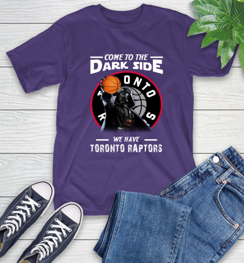 NBA Come To The Dark Side We Have Toronto Raptors Star Wars Darth Vader Basketball T-Shirt 5