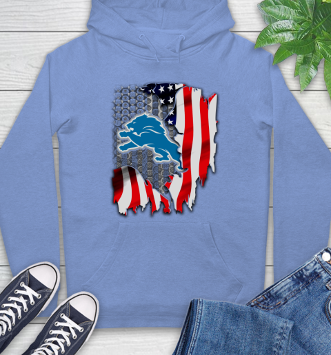 Detroit Lions NFL Football American Flag Hoodie 11