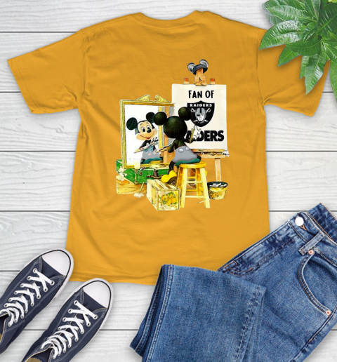 NFL Football Oakland Raiders Mickey Drawing Shirt 2