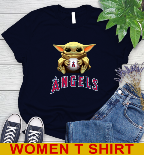 MLB Baseball Los Angeles Angels Star Wars Baby Yoda Shirt 91