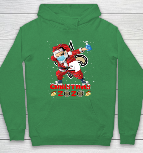 New Orleans Saints Funny Santa Claus Dabbing Christmas 2020 NFL Hoodie 5