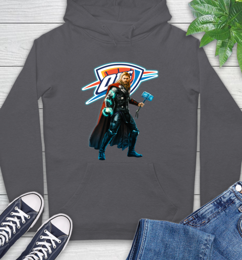 NBA Thor Avengers Endgame Basketball Oklahoma City Thunder Hoodie 7