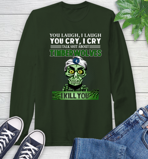 NBA Talk Shit About Minnesota Timberwolves Thunder I Kill You Achmed The Dead Terrorist Jeffrey Dunham Basketball Long Sleeve T-Shirt 7