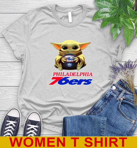 NBA Basketball Philadelphia 76ers Star Wars Baby Yoda Shirt 89