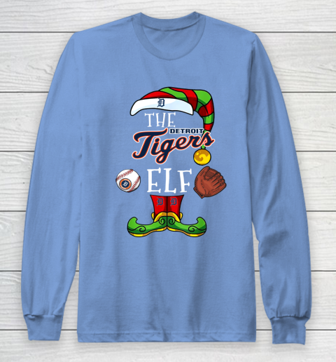 Detroit Tigers Christmas ELF Funny MLB Long Sleeve T-Shirt 8