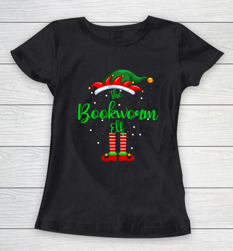 Bookworm Elf Matching Family Group Christmas Party Pajama Women's T-Shirt