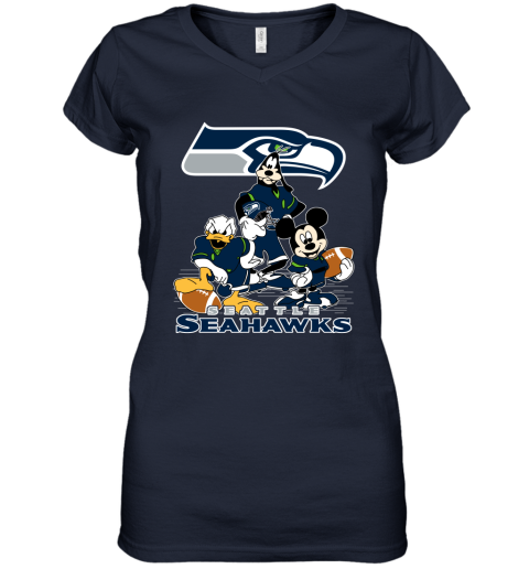 NFL Seattle Seahawks Mickey Mouse Disney Football T Shirt - Rookbrand