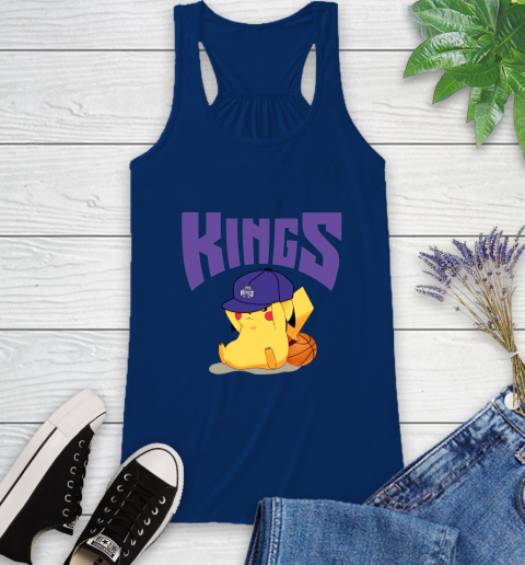 NBA Pikachu Basketball Sports Sacramento Kings Racerback Tank 9