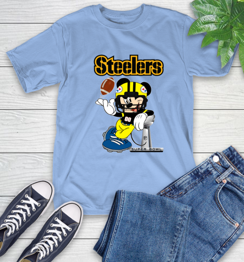 NFL Pittsburgh Steelers Mickey Mouse Disney Super Bowl Football T Shirt T-Shirt 11