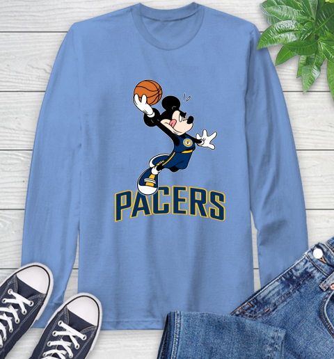 NBA Basketball Indiana Pacers Cheerful Mickey Mouse Shirt Long Sleeve T-Shirt 12